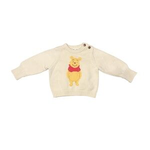 Disney Winnie The Pooh Baby Janie and Jake cream Sweater size 0-3 months